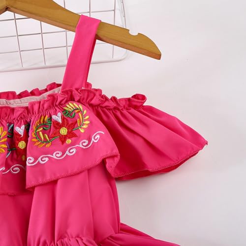 VINUOKER Toddler Girls Mexican Dress Ethnic Embroidered Dress4