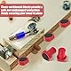 Infreecs 12 Stück Aluminiumlegierung Bankhaken, Bank-Hundeklemme Holzbearbeitung Tisch Spannbacken Werkbank Positionierung Hobelstopfen Hunde-Klemme Hobelbank Zubehör, 20mm Hundeloch (Rot)