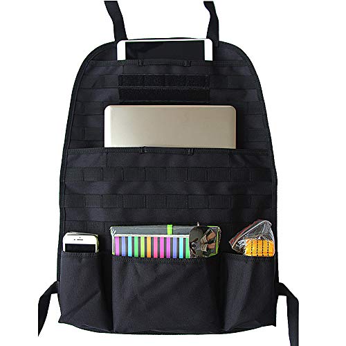 TEGOOL Tactical Car Seat Back Organizer,Tactical MOLLE Vehicle Nylon Panel Car Seat Cover