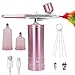 GOEDCH Kit de Aerógrafo con Compresor: Juego de Aerógrafo de Alta Presión Portátil, Aerógrafo Inalámbrico Recargable para Hidratación de la Piel, Arte de Uñas, Tatuaje, Pintura, Maquillaje (Rosa)