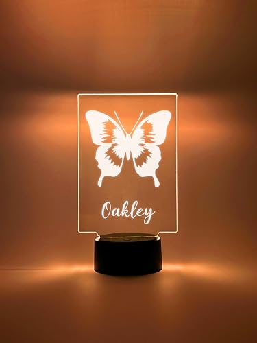 Lámpara de Mesa Personalizada Mariposa Multicolor LED miniatura 3