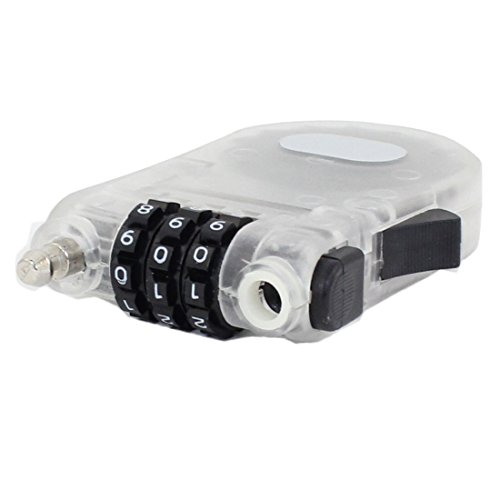 Image of Aexit Suitcase Luggage Padlocks & Hasps 3 Digits Retractable Code Password Combination Lock Combination Padlocks Padlock White