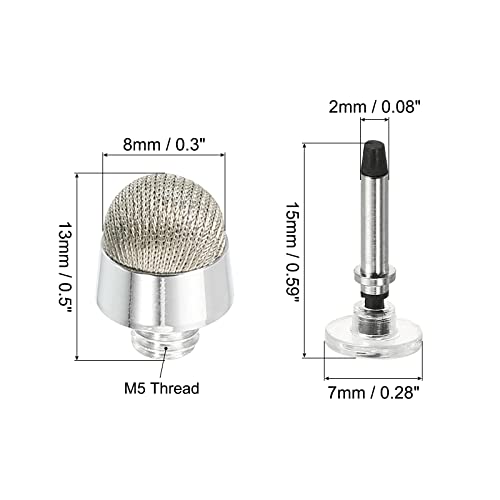 MECCANIXITY 7pcs 7mm/8mm Stylus Pen Disc Fiber Fine Tips Universal Replacement High Precision for Stylus Pen Capacitive Touch Screen Devices