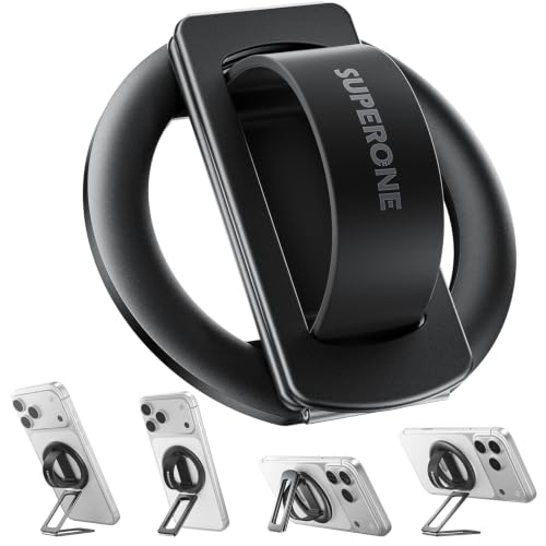 Image of SUPERONE for MagSafe Phone Grip, Soft Silicone Loop & Dual-Fold Kickstand