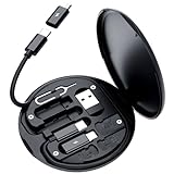 Adaptador Universal Premium 5 Em 1: Conecte Tudo, Em Qualquer Lugar kit com USB-C, USB-A, Micro USB e Lightning, suporte para celular e carregamento rápido