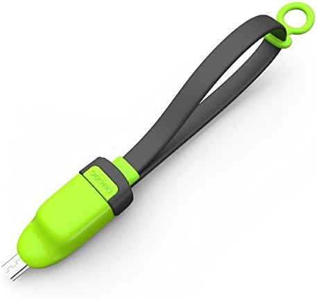 DECEC OTG Charging Micro USB Cable Harrier Keyring Style Cable Portable USB 2.0 A Male to Micro B Data and OTG Cable USB Charge Cable for Samasung LG HTC Google Smartphone (Green)