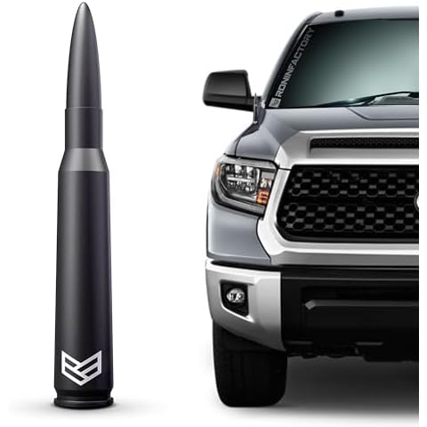 RONIN FACTORY Bullet Antenna for Toyota Trucks - Toyota Tundra (2014-2019) Tacoma (1995-2015) & FJ Cruiser (2006-2014) 6061 Solid Billet Construction Military Grade Aluminum Truck Accessory Cover