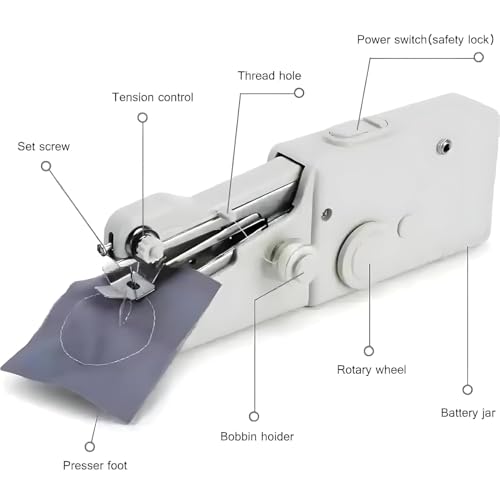 Purnashakti Primespoot Portable Hand Sewing Machine Stapler Silai Machine Electric Handy Stitch Mini Machine Home Tailoring Hand Sewing Machine... - Image 7