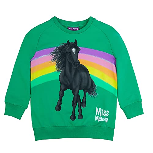 Sweatshirt Vert Miss Melody Fille 76046 pour enfant passionné d'équitation