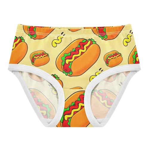 Cartoon Hot Dogs Panties for Girl Girls Underwear Toddler Cotton Animal Briefs Kids Undies 2t