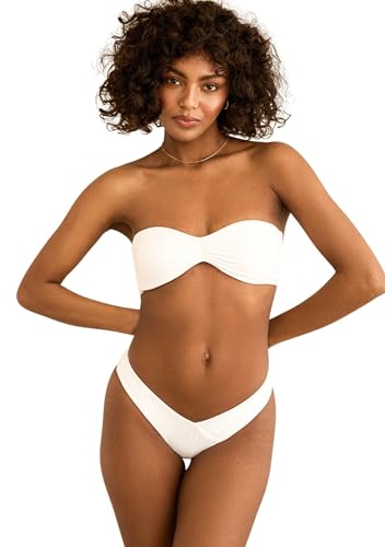 Dippin' Daisy's Hudson Bandeau Bikini Top White