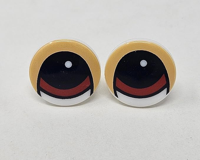 Generic Zim's 20mm Round Black and Brown with Eyelid Comical Cartoon Plastic Safety Eyes for Craft Amigurumi Dolls, Toys or Puppets (Bulk Pack of 144)