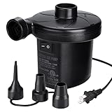 CAMULAND Electric Air Pump, 130W Electric Pump for Inflatable with 3 Nozzles for Air Mattress, Inflatable Couch, Pool Floats, Blow up Pool Raft Bed Boat