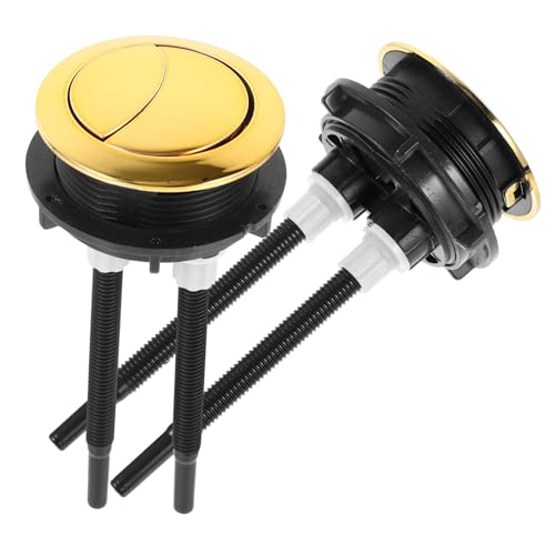 Opiniones y reviews de Cisternas para inodoro . 44 Uonlytech Botón Para Wc Dorado Válvula De Drenaje Botón Pulsador Doble Fácil De Instalar Compatible Inodoros