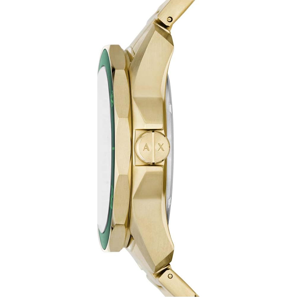 Armani Exchange Relojes para Hombre, Movimiento Fecha trifunción de Cuarzo y Caja de 44 mm con Correa de Acero o Silicona