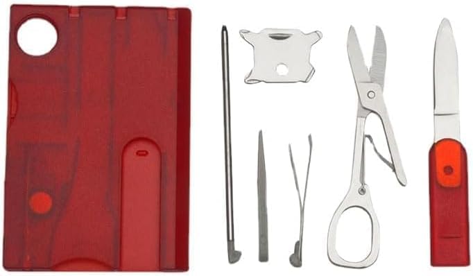 Miniatura 2 de Negro al aire libre supervivencia botella abrebotellas tarjeta multi herramienta al aire libre barbacoa cuchillo camping herramienta senderismo luz