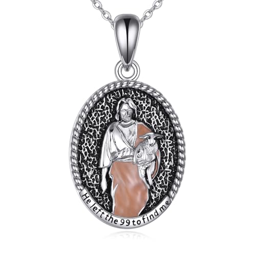 Collier agneau perdu et chaîne Jésus en argent pour vos tenues quotidiennes