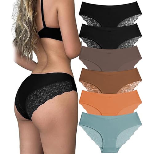 Opiniones y reviews de Vicky Form - 5 favoritos. 40 JeeLeeko Ropa Interior sin Costuras para Mujer Bikini de Encaje, Seda Helada Invisible Juego de 6.Braguitas Invisibles de Color Claro.M