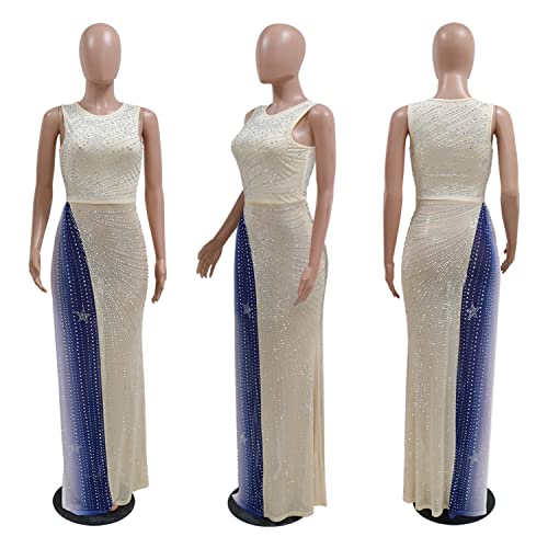 Image of Women Sleeveless Off Shoulder Split Evening Cocktail Long Dress