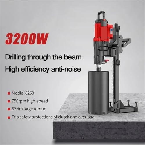 Trapano da banco, 3200 W, 900 giri/min, strumento elettrico da banco per la perforazione del calcestruzzo per costruzioni professionali e progetti fai da te