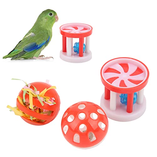 Brinquedos para Pés de Papagaio, Quebra-cabeça, Bola de Forrageamento, Brinquedos para Pássaros, Tre