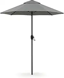 Ombrelone Guarda Sol 2,40m Praia Piscina 8 Varetas com Manivela para Jardim Varanda