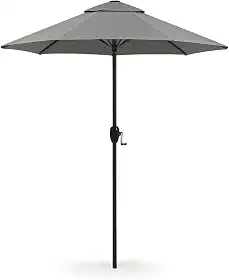 Ombrelone Guarda Sol 2,40m Praia Piscina 8 Varetas com Manivela para Jardim Varanda
