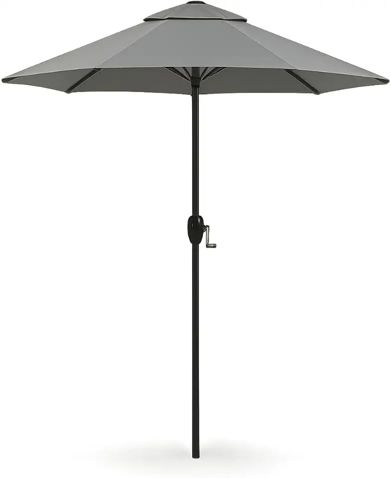 Ombrelone Guarda Sol 2,40m Praia Piscina 8 Varetas com Manivela para Jardim Varanda