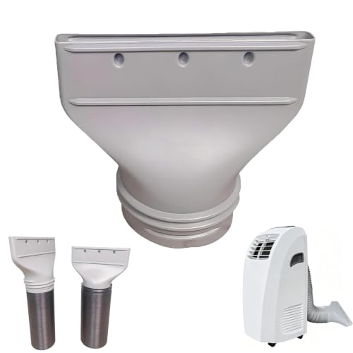 Adaptateur Tuyau Climatiseur Mobile, Raccord Plat pour Tuyau d'Échappement, 130/150 mm, Passage Plat pour Tuyau d'Évacuation, Embout Évacuation Clim Portable