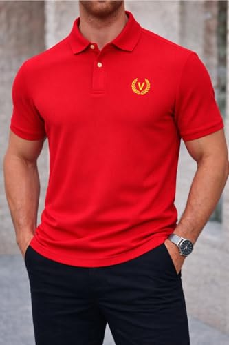 Image of Mack Jonney Men's Cotton Polo T-Shirt|Solid Regular Fit|Half Sleeve Collar T-Shirt for Casual Wear-MJ-32