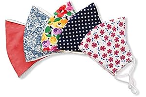 Vera Bradley Women's Adjustable Filter Pocket Reusable Breathable Washable Cloth Face Masks
