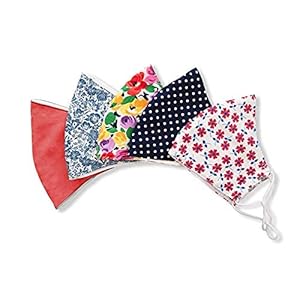 HOPE LOVE SHINE Face Mask Adjustable Filter Pocket Reusable Breathable Washable Cloth Mask Face Masks for Women Men – 5 Pack