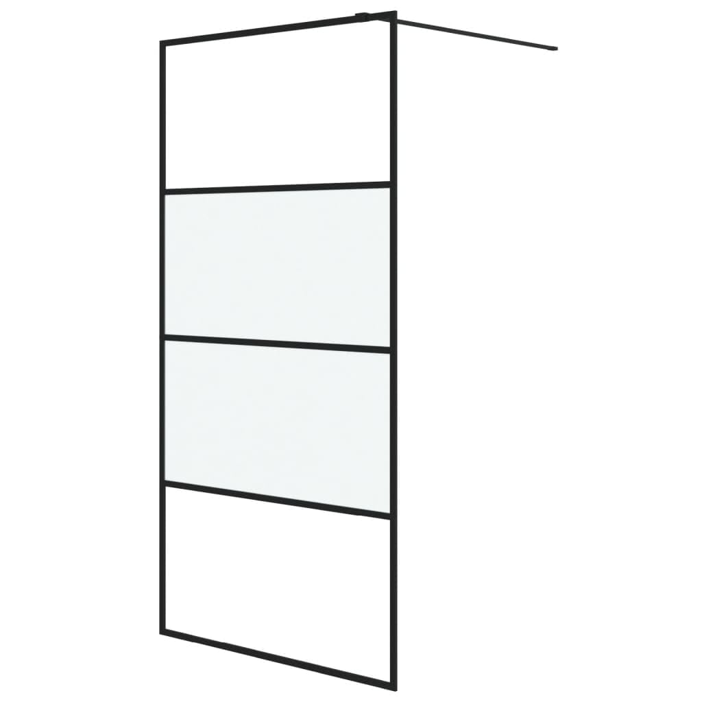 Regulowana ścianka prysznicowa do łazienki ze szkłem bezpiecznym ESG, kabina prysznicowa z aluminiową ramą i przezroczystym szkłem do kabiny prysznicowej 100 x 195 cm