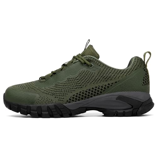 Image of LEDINEY Mens Hiking Shoes Waterproof Lightweight Ankle Boots Outdoor Trekking Camping Walking Quest
