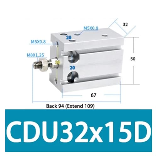 Vérin pneumatique CDU32 pour automatisation et intégration directe - 3