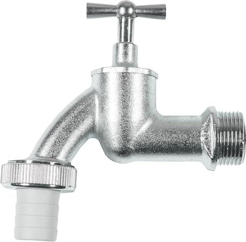 Meister Auslaufhahn - 24 66 mm (3/4 Zoll) AG - Inklusive Schlauchanschluss - Hochwertiges Messing - Ideal als Außenzapfstelle / Zapfhahn für Regentonnen / Wasserhahn / Absperrhahn / FLOR92595