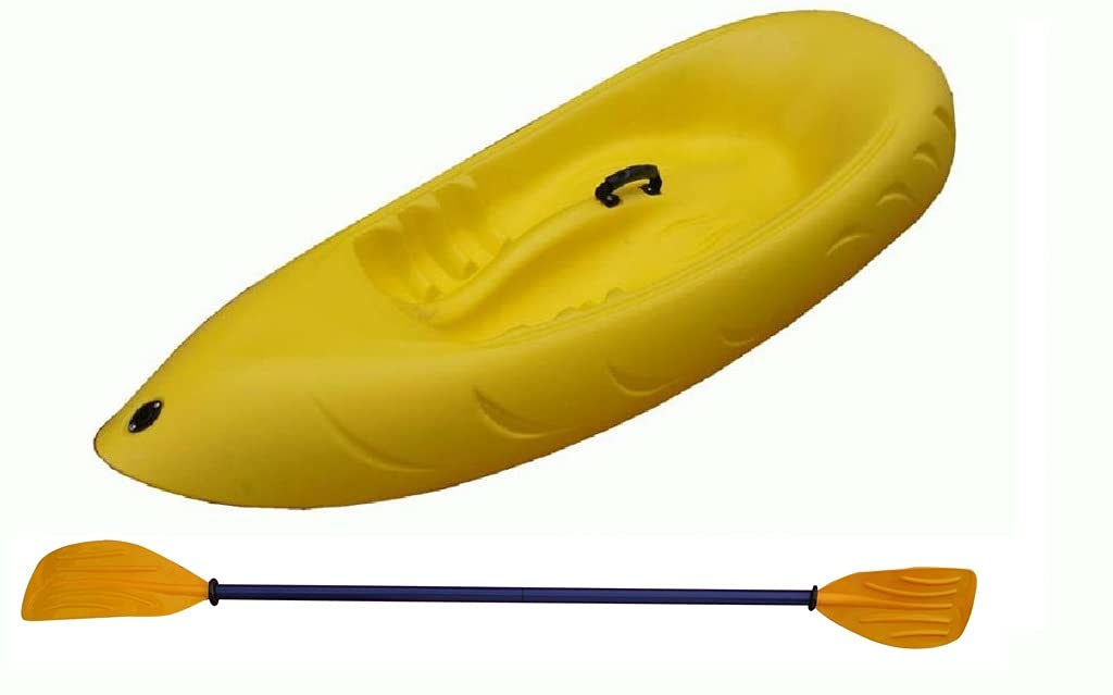 Winner Doris 1 Person SOT Kids Kayak Yellow with Single Paddle