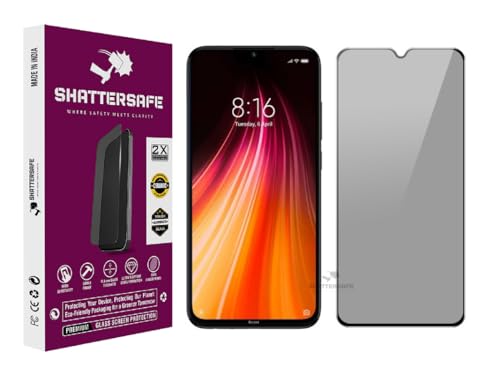 Image of Anti-Spy Privacy Tempered Glass Compatible For Redmi Note 8 [Pack of 1]. 9H Hardness, Anti-Scratch, Edge-to-Edge Protection With Easy Installation Kit & Case Friendly Fit.