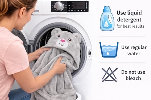 Image of First Kick New Born Baby Blanket Pack of Super Soft Bathrobe Wrapper Bath Towel for Boys, Girls, Babies (Grey Mouse, Length 82 cm x Width 82 cm, 0-12 Months)