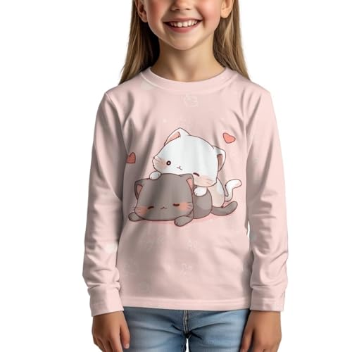 Image of WELLFLYHOM Long Sleeve T-Shirt for Boys Girls 3-16 Years Old Tee Tops Crewneck Pullover Shirts Fall Outfits