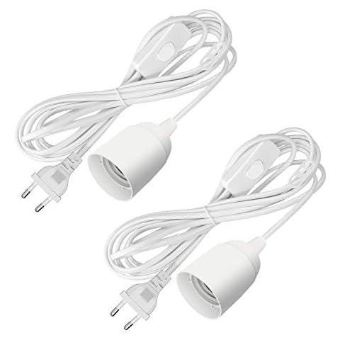 Portalámparas E27 con Interruptor 2 Piezas Cover