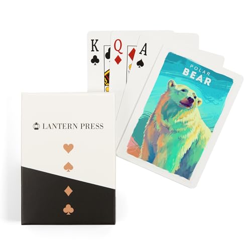 Lantern Press Vivid, Osos Polares, 52 Cartas Póker