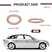 20 PCS Oil Drain Plug Gasket, 14mm Copper Oil Drain Plug Washer Replace OEM 007603-014106, Universal Crush Washer Seals, Car Accessories for Most Vehicles