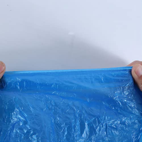 AURMOO 100x Schuhüberzieher Einweg, Galoschen, Überzieher für Schuhe, Überschuhe Einweg, Überziehschuhe Einweg für Haushalt, Klinik, Überzieh Einweg, Wasserdicht, Staubdicht, CPE Material, Blau