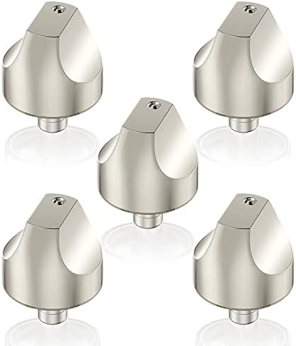 BTNTVEN WB03X32194 WB03T10329 Cooktop Burner Control Knobs Compatible w/GE Cafe Series Gas Range CGP350SET1SS CGP350SET3SS CGP650SET3SS Replacement WB03X25889 4920893 AP6837585 PS12709871 (5pcs)