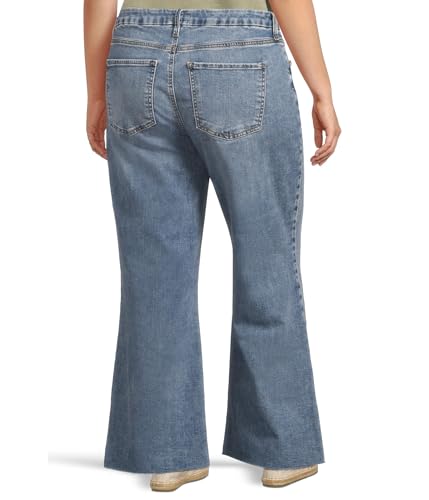 KUT from the Kloth Women's Plus Size Meg High Rise Fab Ab Wide Leg Raw Hem-Long Inseam3