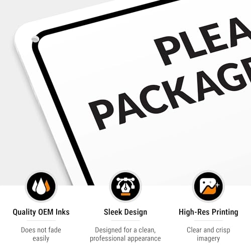 Image of Package Delivery Sign, 10x14 Inches, Rust-Free Aluminum, Fade-Resistant, Made in USA