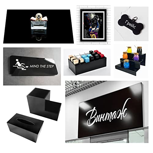 Láminas acrílicas negras 12"x16"x1/8" pack 2 miniatura 7