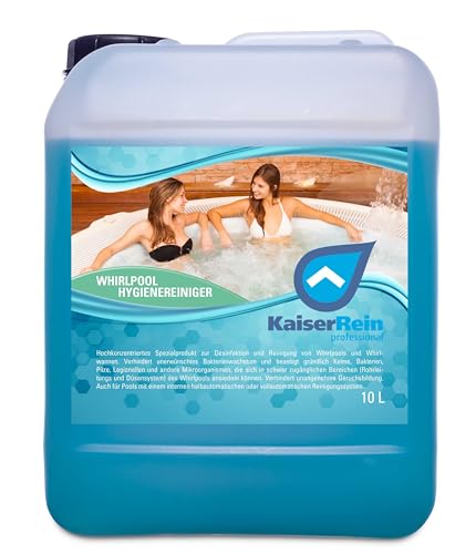 KaiserRein Whirlpool Desinfektionsmittel 10L (2x5l) ohne Chlor - Wasserpflege und Reinigung für Eisbäder, Whirlpools, Pools, Whirlpool Reiniger Desinfektion, Whirlpoolreiniger, Poolreiniger