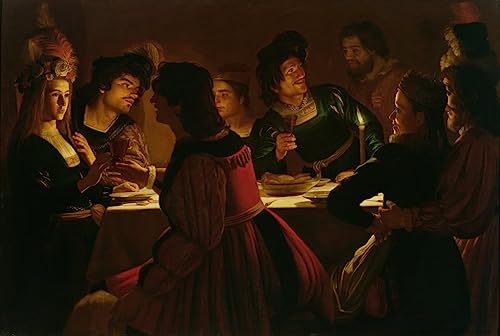 Toile Gerrit Van Honthorst 60x90cm : recréez une ambiance chaleureuse dans votre salle à manger